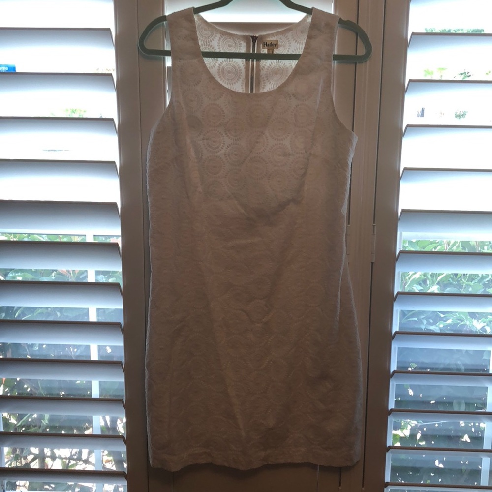 white shift dress